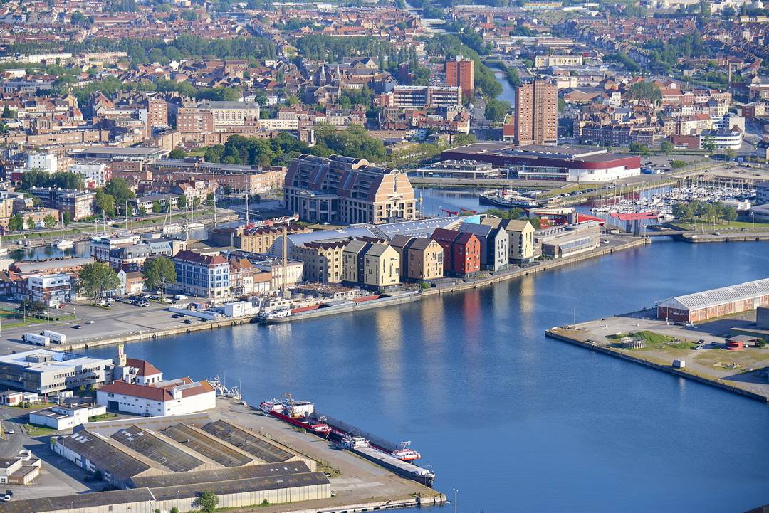 vue aerienne dunkerque quai citadelle