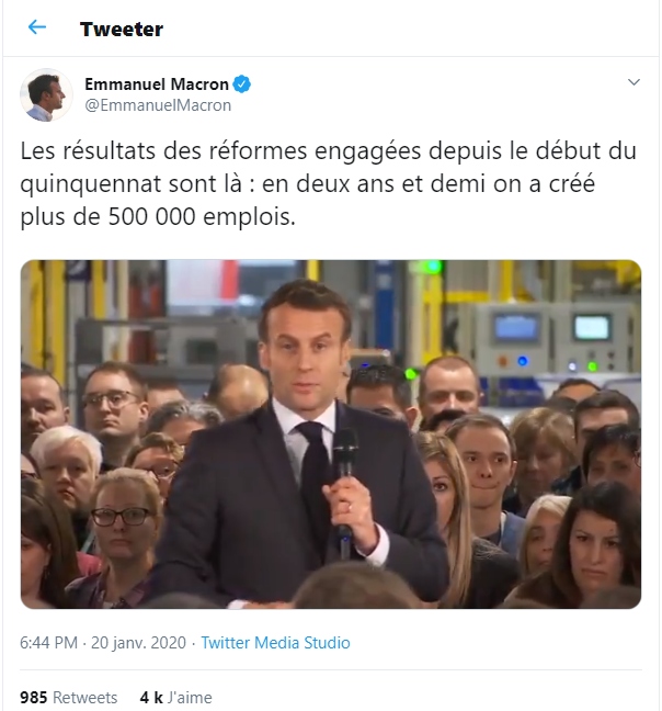 EMMANUEL MACRON CITE DUNKERQUE COMME EXEMPLE