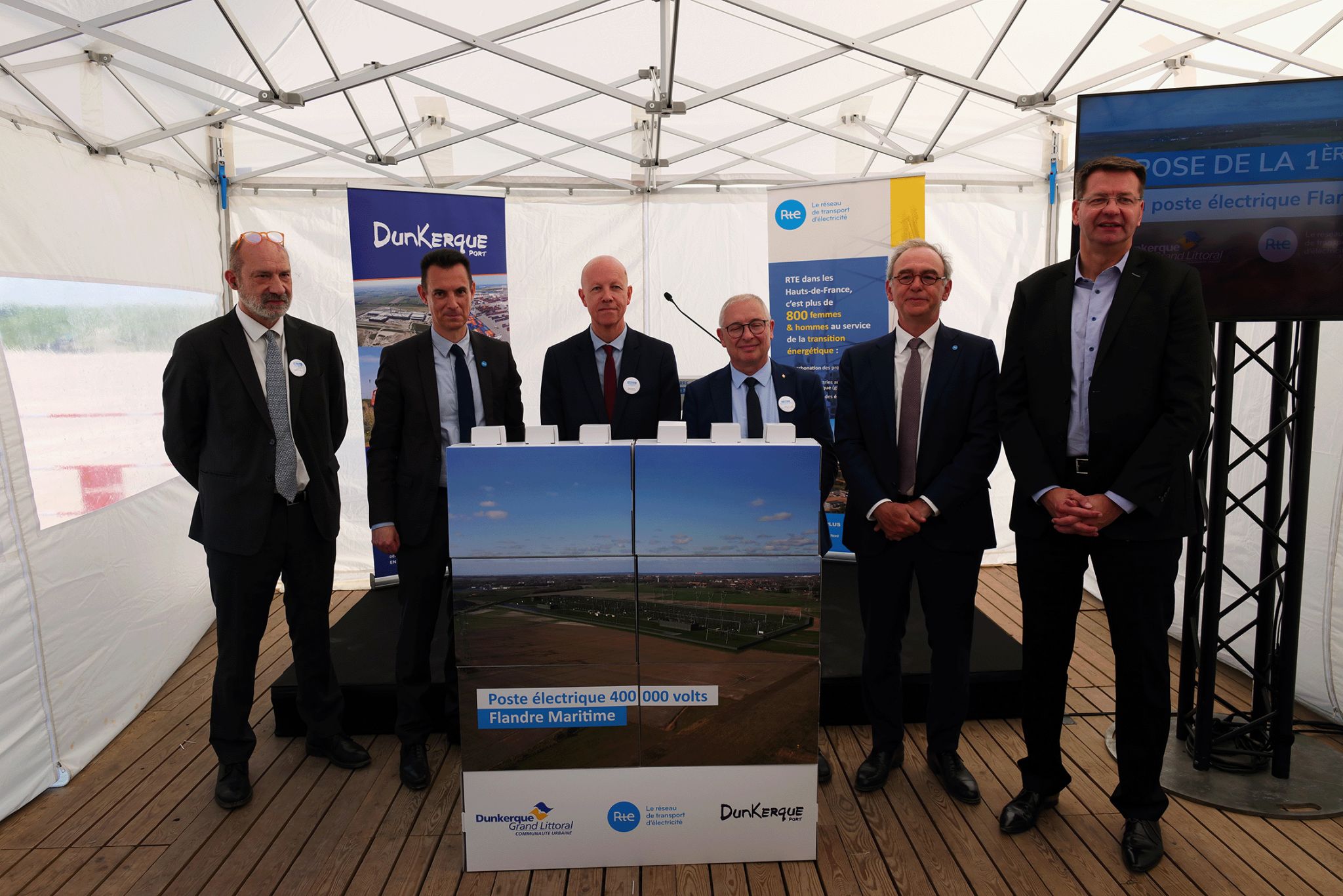 Un nouveau pas vers la transition énergétique : pose de la première pierre du poste électrique « Flandre Maritime » à Saint-Georges-sur-l’Aa