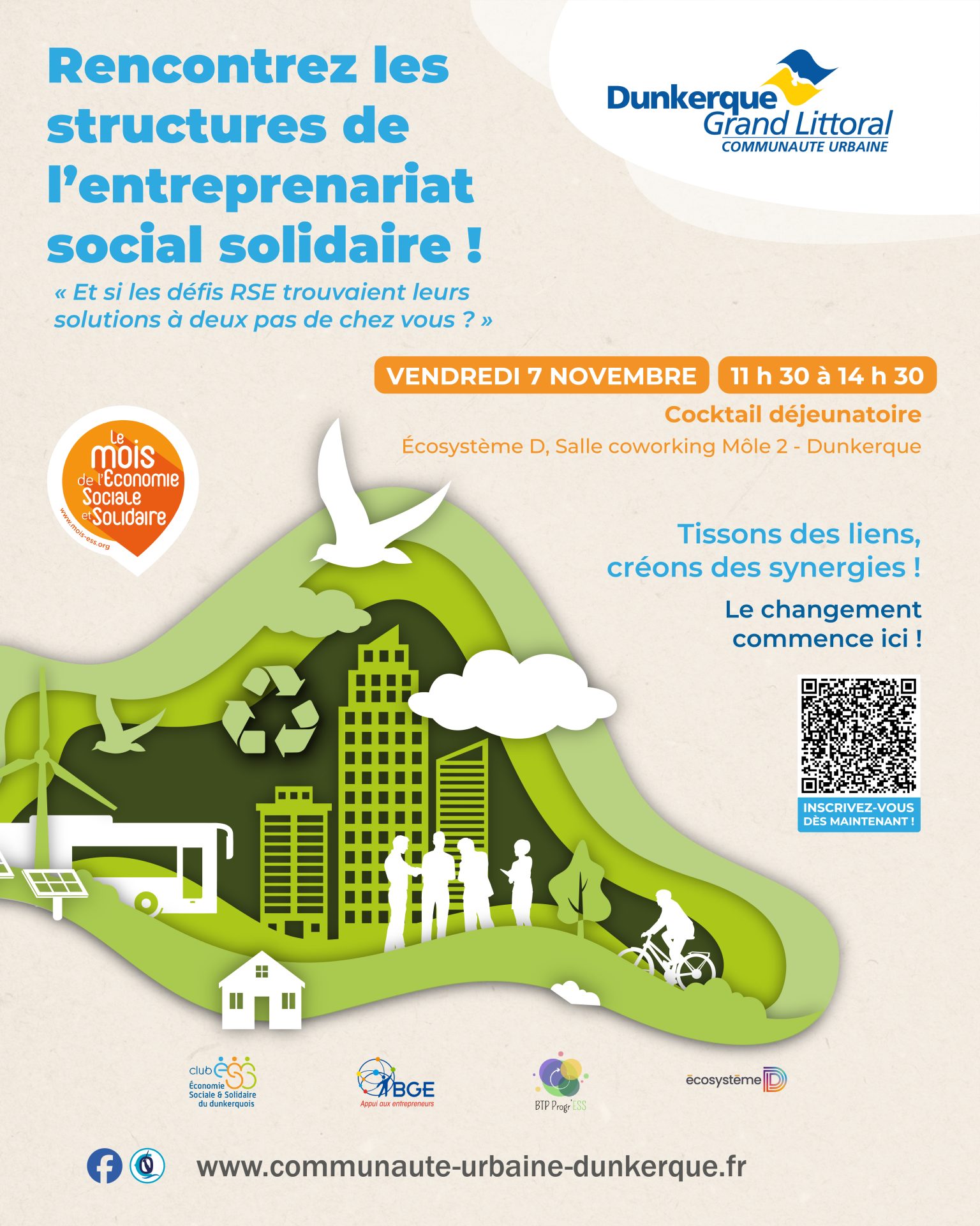 Nous pouvons voir l'invitation à cet événement le vendredi 7 novembre de 11h30 à 14h30.