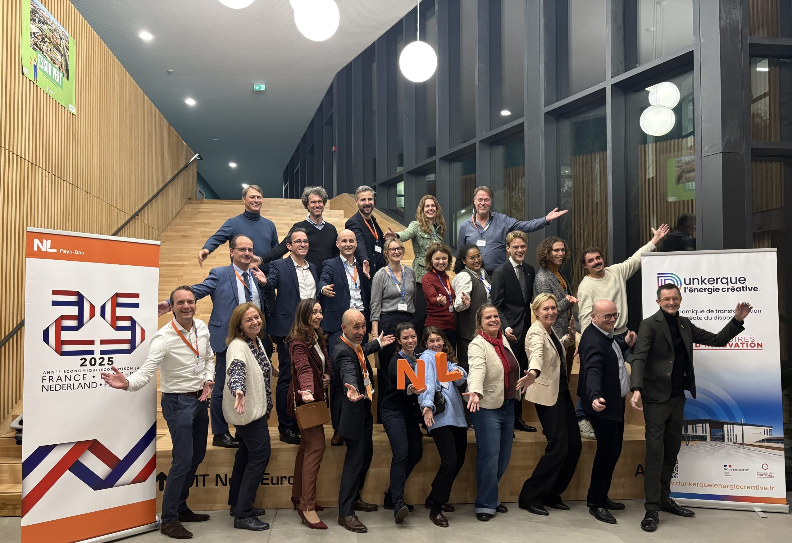 L'équipe d'ÉcosystèmeD avec la délégation néerlandaise