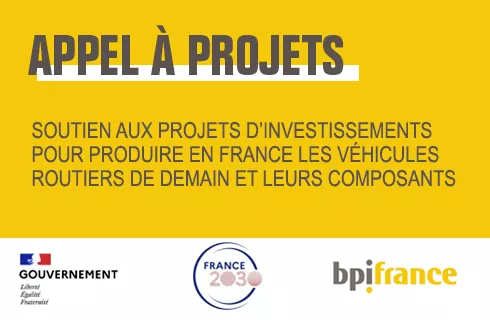 Bpifrance lance un AAP, investissements industriels véhicules de demain et leurs composants