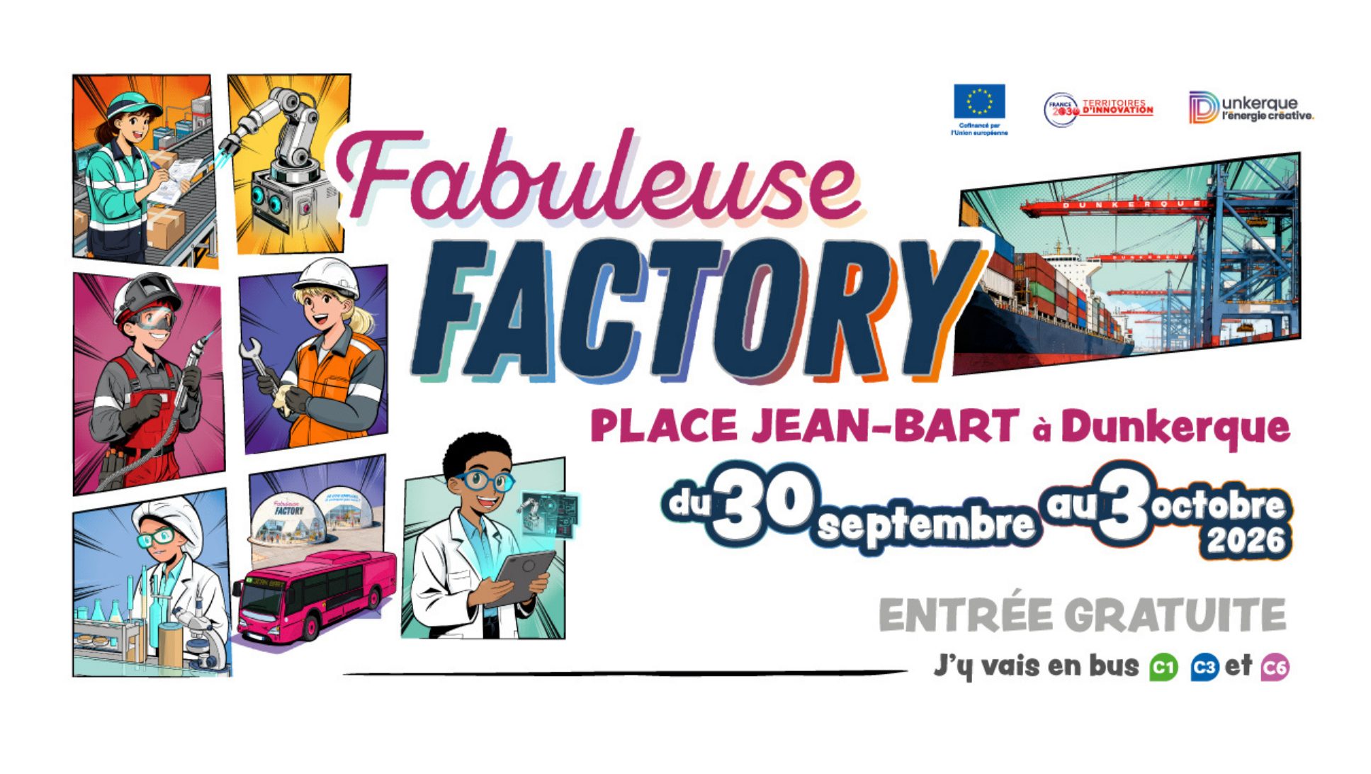 Fabuleuse Factory 2026 bannière Dunkerque